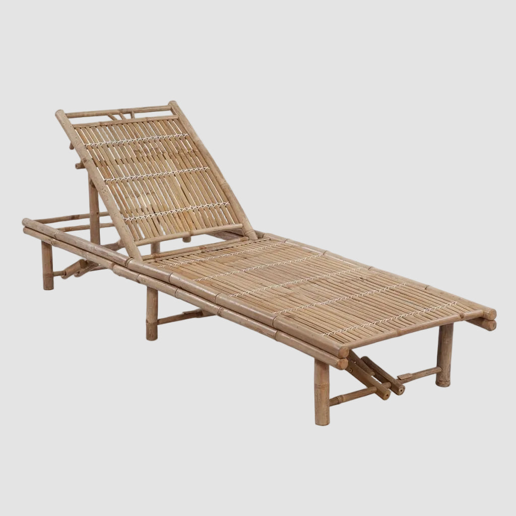 Chaise Longue Bambou Bois