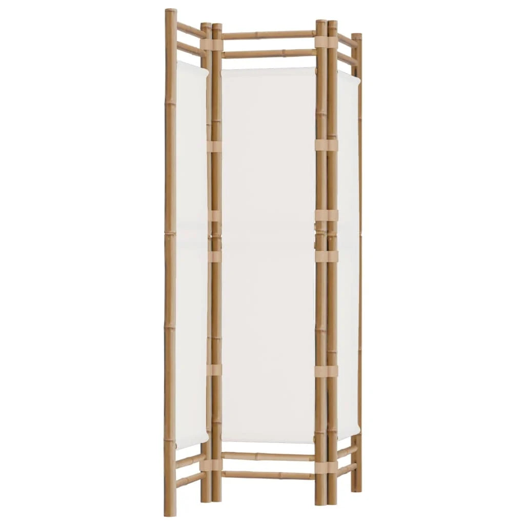 Cloison Bambou Blanc Toile