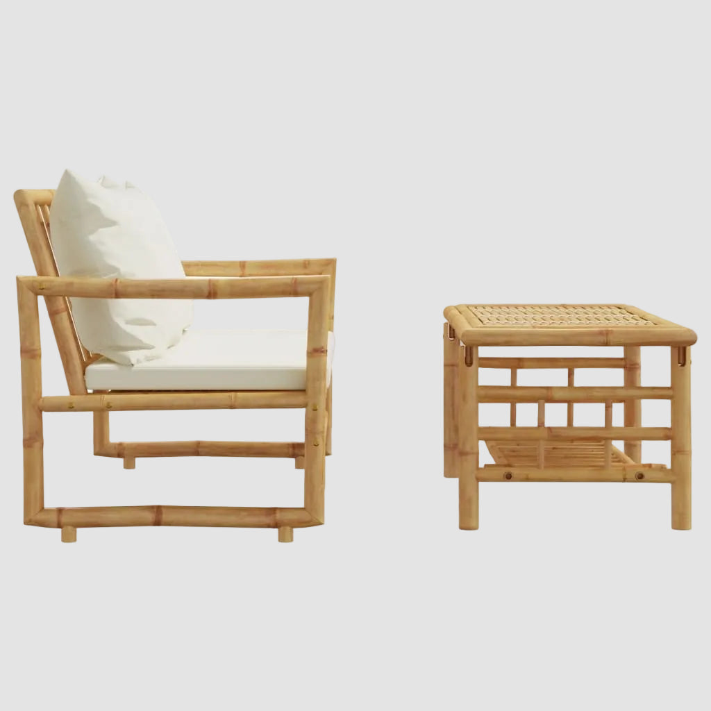 Ensemble Canape Bois Exterieur Cote