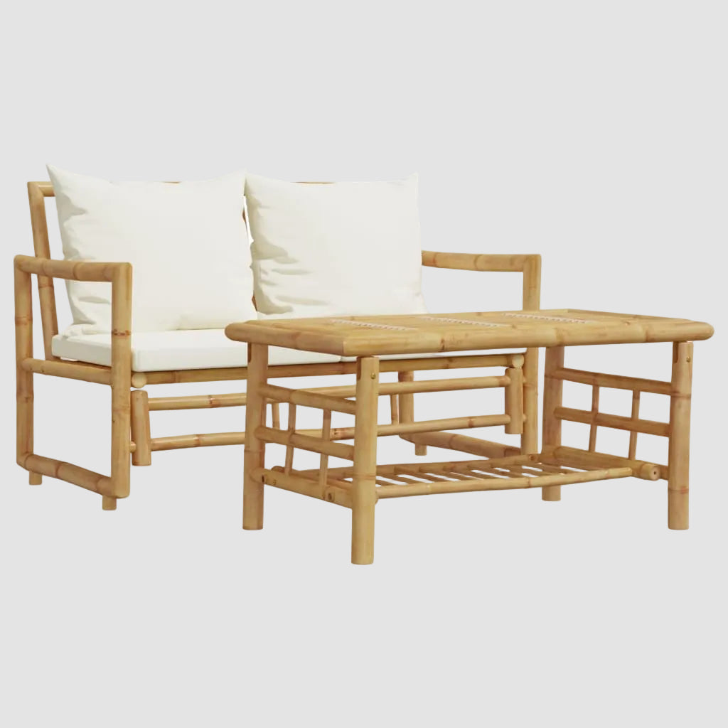 Ensemble Canape Bois Exterieur Uni