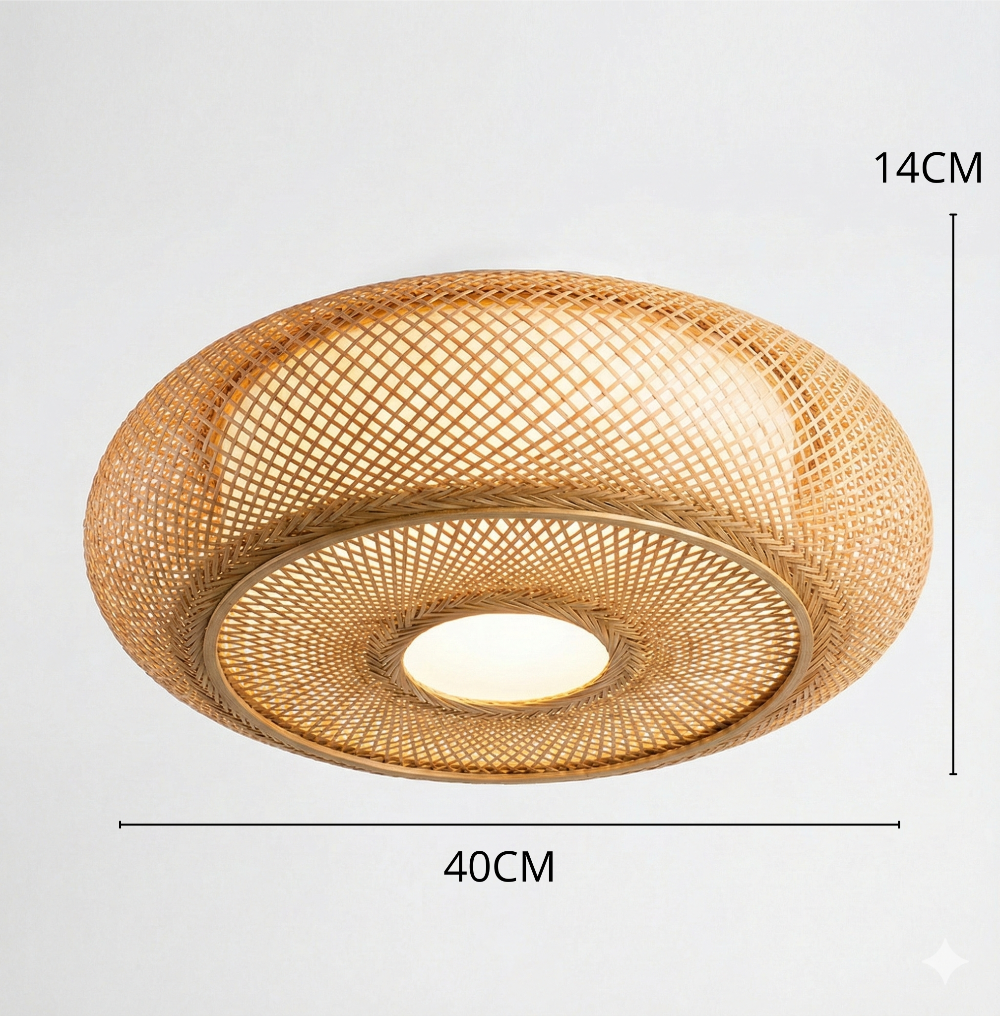 Plafonnier Bambou Rotin Mesure