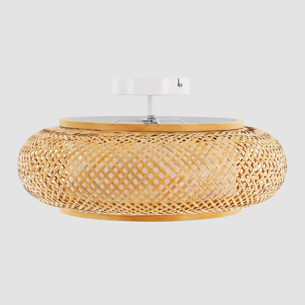 Plafonnier Bambou Rotin Visuel