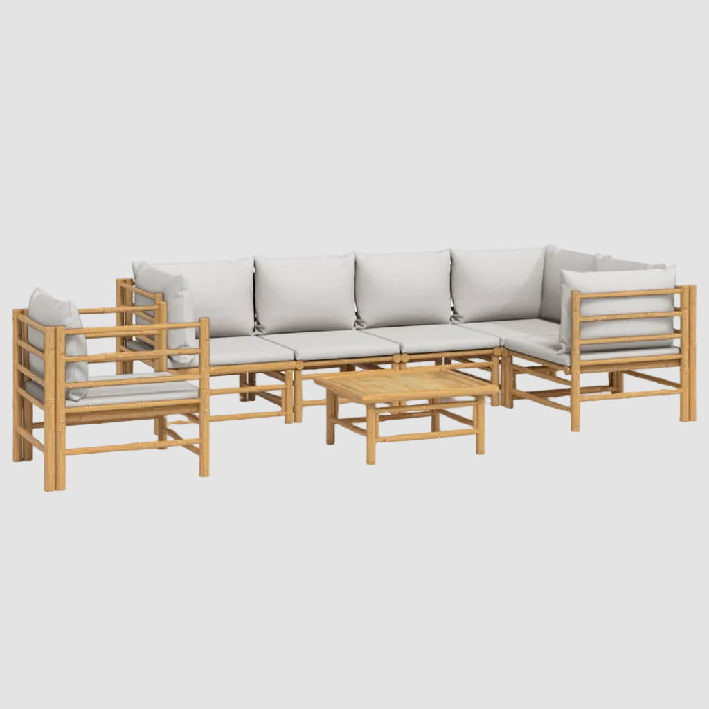 Salon De Jardin Bambou 7 Places