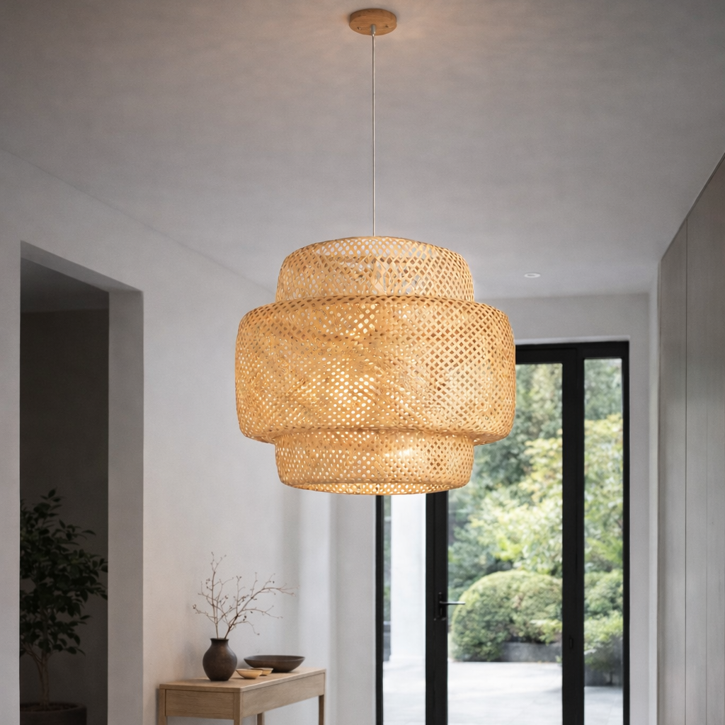 Suspension Bambou Lanterne Entree