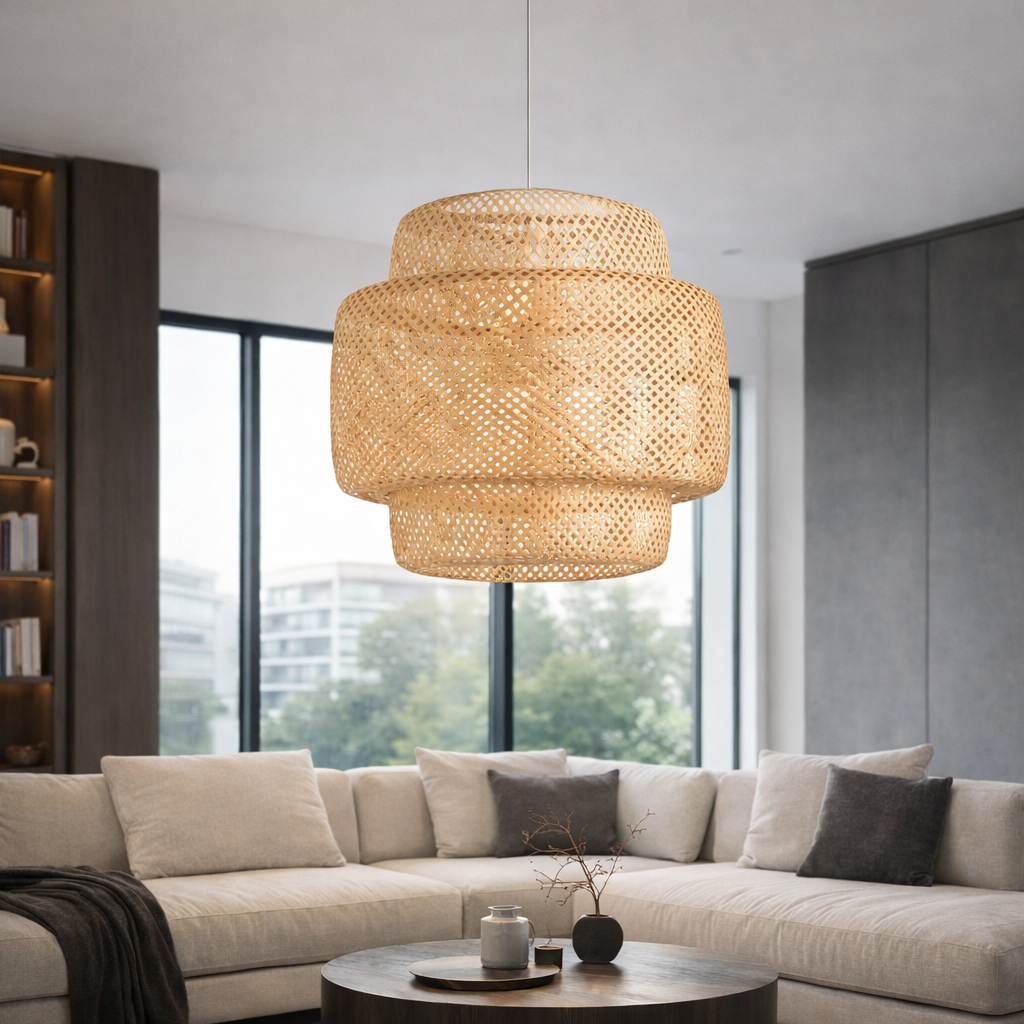 Suspension Bambou Lanterne Salon
