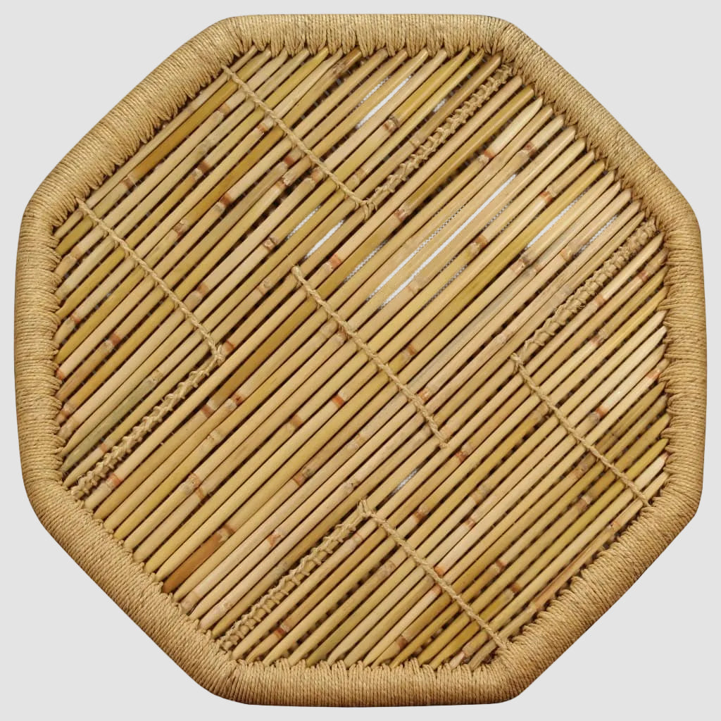 Table Bambou Jute Dessus