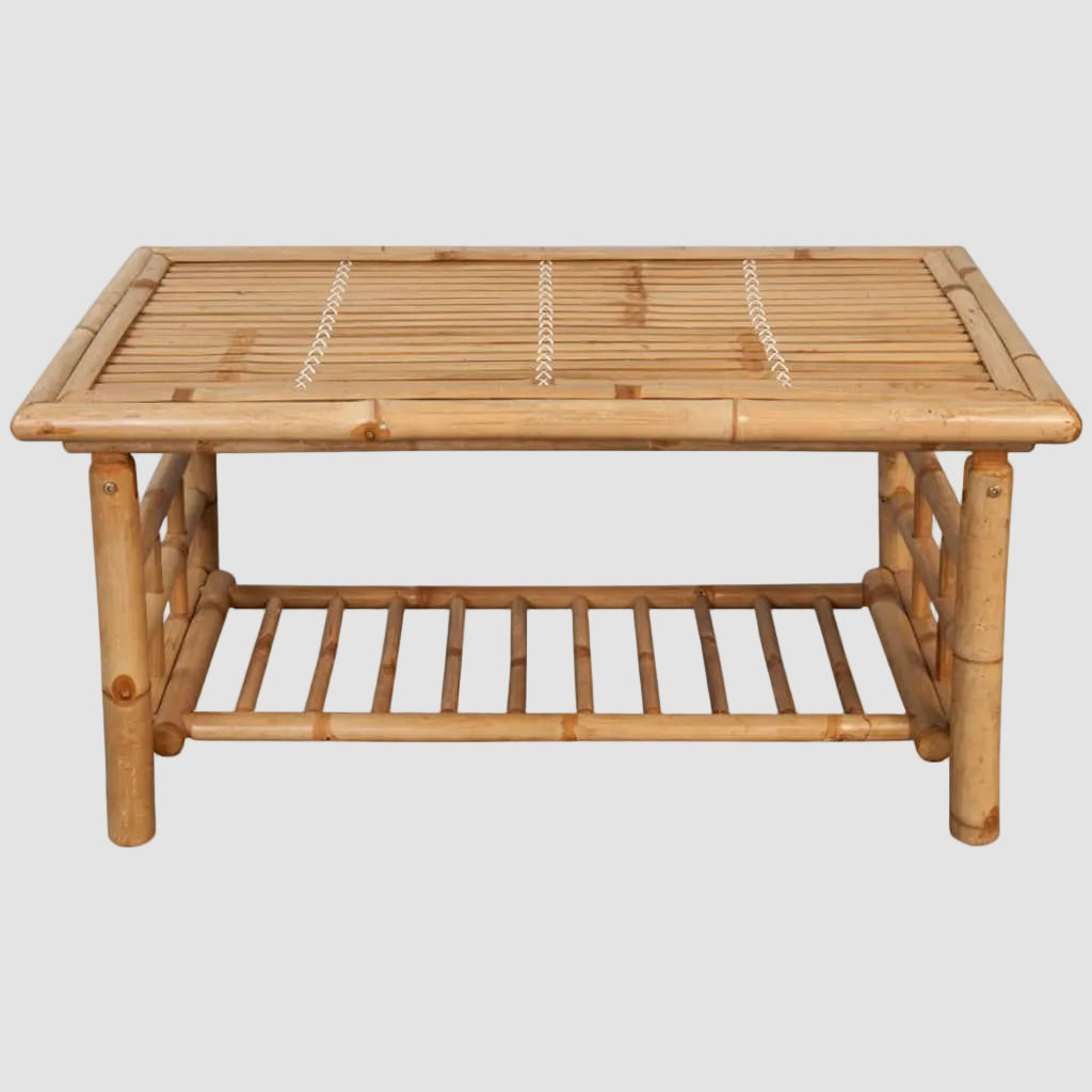 Table Basse Bambou Bois Face