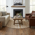 Tapis Rond Jute Avec Motif 